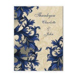 Elegant "navy blue" Thank You Cards Postcards
