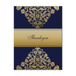 Elegant "navy blue" Thank You Cards Postcards