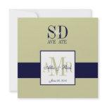 Elegant Navy Sage Save the Date Announcement