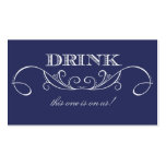 flourish, swirl, drink ticket, wedding party,