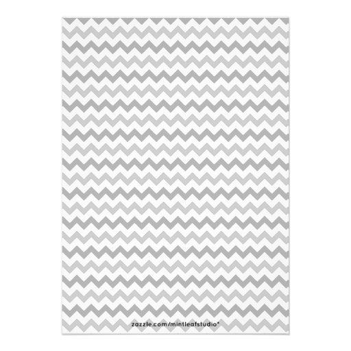 Elegant Neon Pink & Gray Chevron Bridal Shower Cards