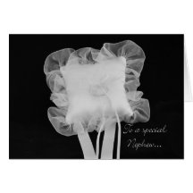 Elegant Nephew Ring Bearer Request Greeting Card