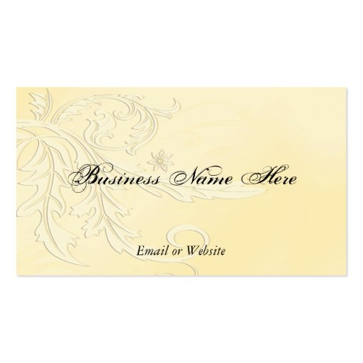 Elegant Nouveau Fleur Business Card (back side)