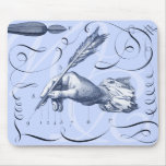 Elegant Old Calligraphy Mousepad w/ Your Initials mousepads