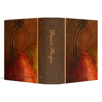 Elegant Old World Pears Recipe 1.5" Binder