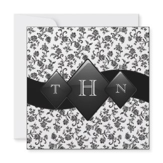 Elegant Onyx Wedding Invitation invitation