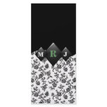 Elegant Onyx Wedding Menu Rack Card Template