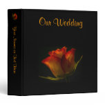 Elegant Orange and Yellow Rose Wedding binders