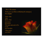 Elegant Orange and Yellow Rose Wedding invitations
