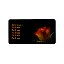Elegant Orange and Yellow Rose Wedding Personalized Address Labels