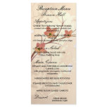 elegant orange flowers swirl design rack cards