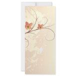 elegant orange flowers swirl design rack cards