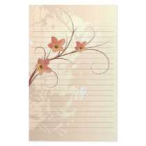 elegant orange flowers swirl design stationery design