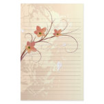 elegant orange flowers swirl design stationery design