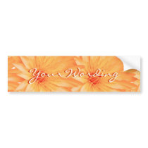 Elegant orange lillies cutomizable stickers bumper sticker