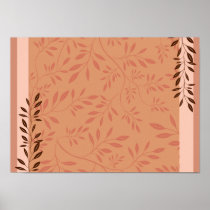 Elegant Orange swirl birthday gift Print