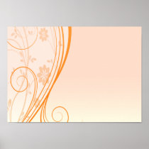 Elegant orange swirls special gift print
