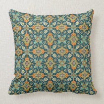 Elegant Orange Teal American MoJo Pillow pillows