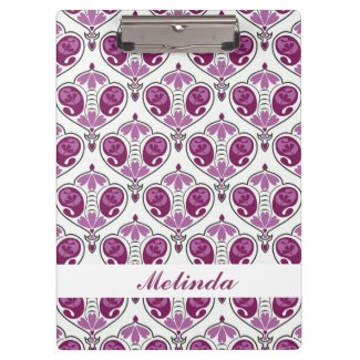 Elegant Orchid Floral Paisley Pattern Personalized