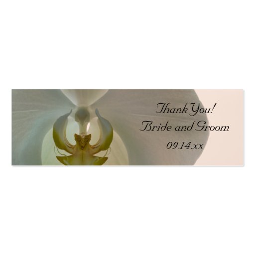 Elegant Orchid Wedding Favor Tags Business Cards (front side)