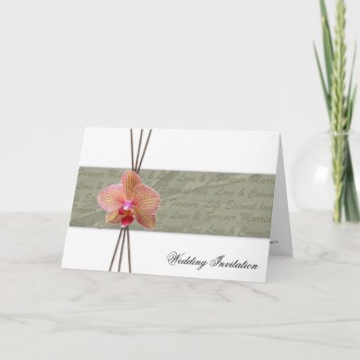 Elegant Orchid Wedding Invitation Greeting Cards