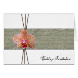 Elegant Orchid Wedding Invitation Greeting Cards