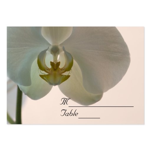 Elegant Orchid Wedding RSVP Response Card Business Cards (front side)