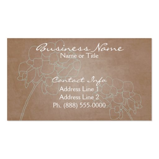 Elegant Orchids Business Cards (front side)