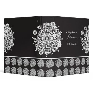 Elegant Ornament White/Black Avery Binder binder