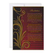 Elegant ornamental design invitations