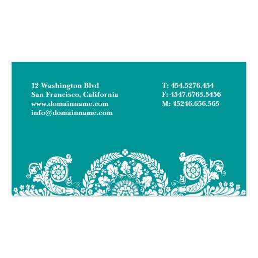Elegant & Ornate Business Card Template (back side)