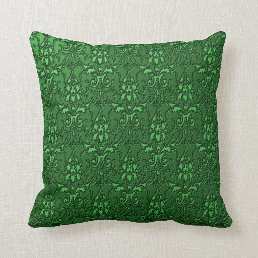 Elegant Ornate Formal Emerald Green Throw Pillow Zazzle