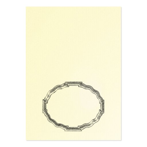 Elegant Oval Frame Fold It Yourself Place Card Business Card (front side)
