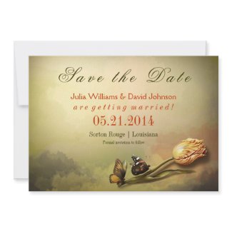elegant painted vintage save the date invitations