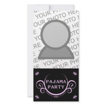 elegant pajama party favors photo greeting card