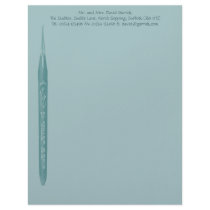 Elegant Pale Green Pen Nib - TBA & Top 10 Views Customized Letterhead