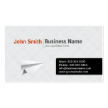 Elegant Paper Plane business card