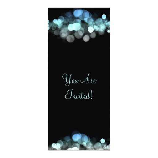 Elegant Party Invitation Blue Shimmering Lights Invitation