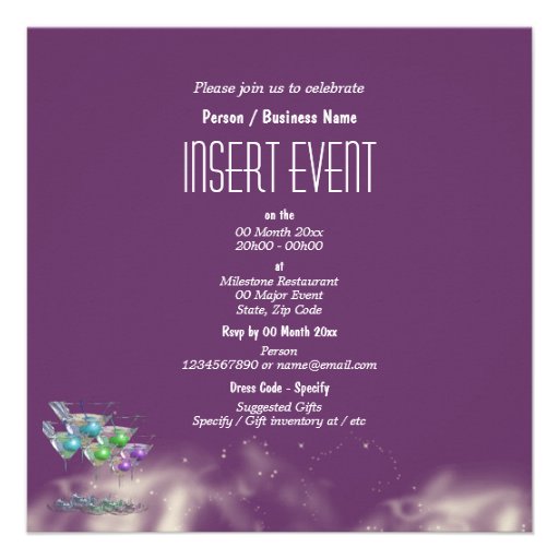 Elegant party special occasion CUSTOMIZE Custom Invitation