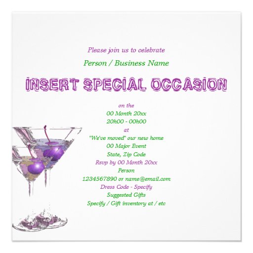 Elegant party stylish occasion CUSTOMIZE Invite