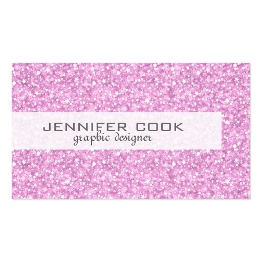 Elegant Pastel Pink Glitter & Sparkles 2 Business Card