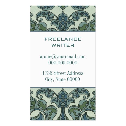 Elegant Pattern Business Card (back side)