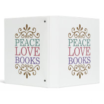 Elegant Peace, Love, Books, Elegant Peace, Love... binders by HesedBooks Elegant Peace, Love, Books, Elegant Peace, Love... binders
