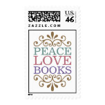 Elegant Peace, Love, Books Stamp Elegant Peace, Love, Books Stamp