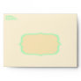 Elegant Peach and Green Emperial Envelope