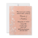 Elegant Peach Wedding Rehearsal Dinner Invitation