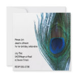 Elegant Peacock Birthday Custom Invitation