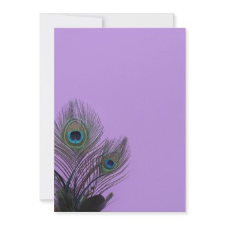Elegant Peacock Blank Invitation (purple) zazzle_invitation