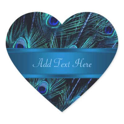 Elegant Peacock Blue Peacock Stickers
