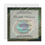 Elegant Peacock Feather Bridal Shower Invitations